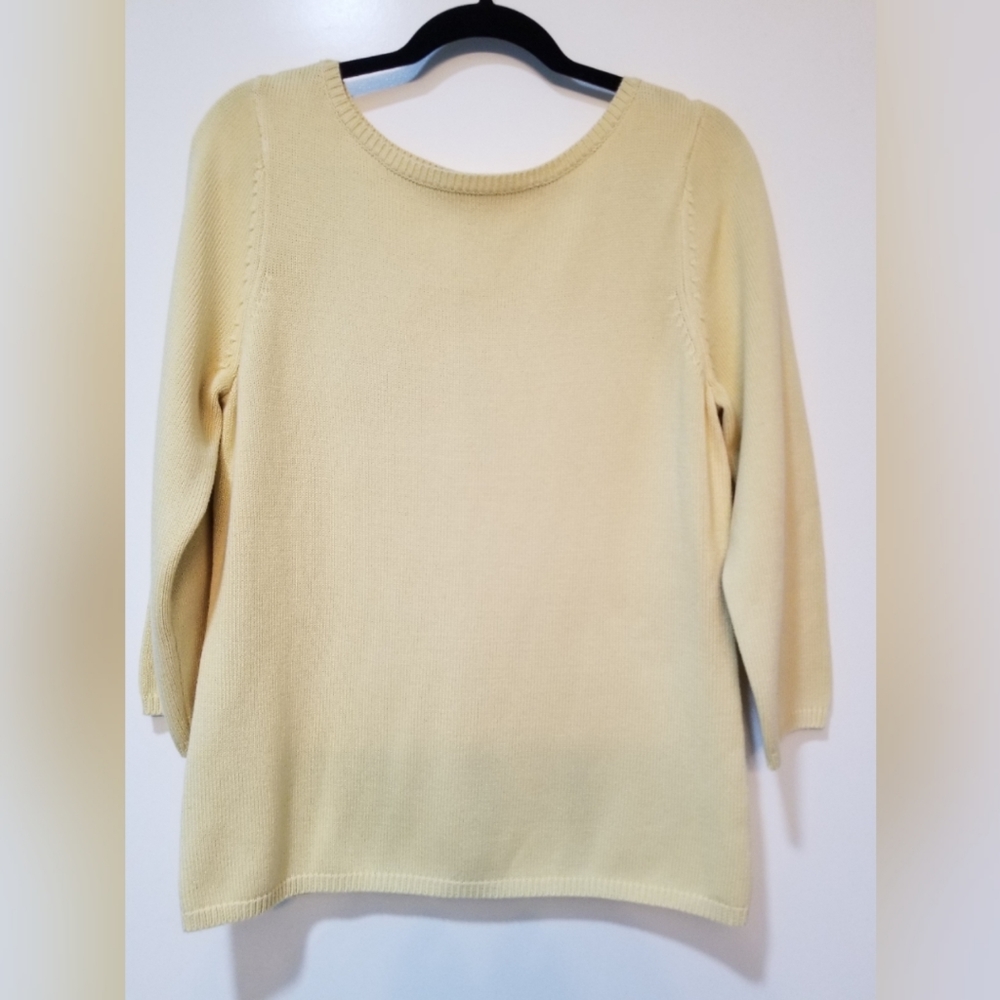 NWT Talbots light yellow/gold knit sweater